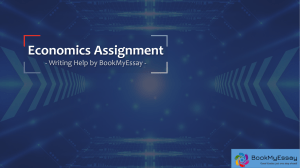 Economics Assignment - Writing Help by BookMyEssay 