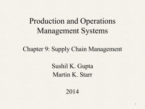 Ch 9 Supply Chain