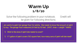 LC Math - Daily Warm up and Plans