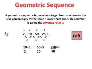 geometric sequence and series