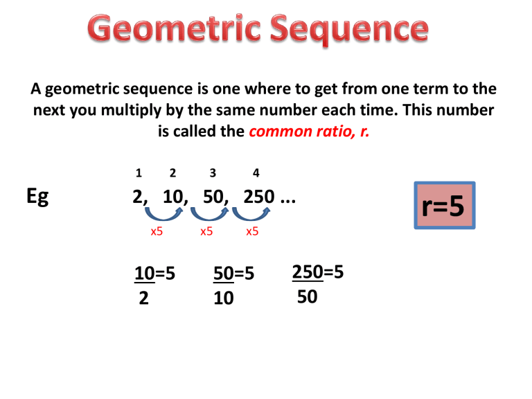 geometric sequence formulas geometric recursive sequence formula