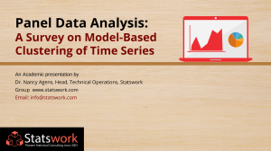 Panel Data Analysis A Survey On Model-Based Clustering Of Time Series - Statswork