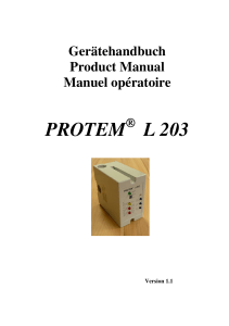 Protem L 203 D E F  Handbuch