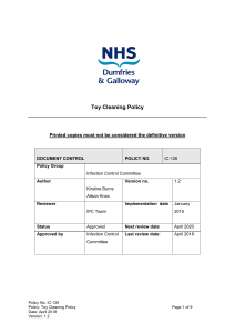 Toy Cleaning Policy