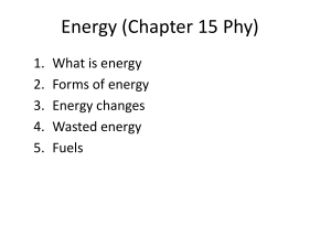 Energy (Chapter 15 Phy)