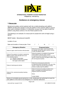IPAF Guidance on Emergency Rescue (UKBM 0114 002 EN)