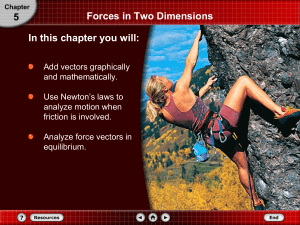 Physics Chapter 5 Forces in Two Dimensions PPT