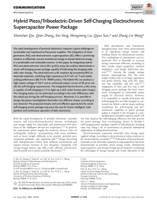 ELectrochromic supercapacitor nano generator