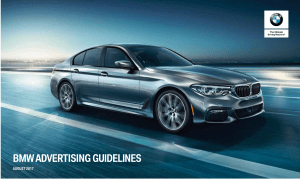 BMW ADVERTISING GUIDELINES AUGUST 2017