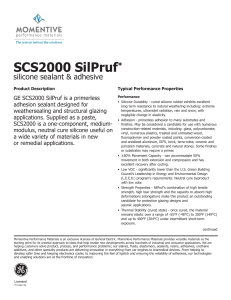 SCS2000 Data Sheet Sealants