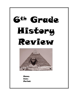 grade 6-world history review