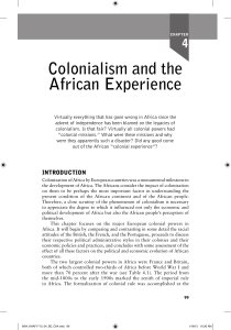 Chapter 4 colonialism and the african experiance