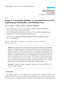 Sustainable Building Design: A Conceptual Framework