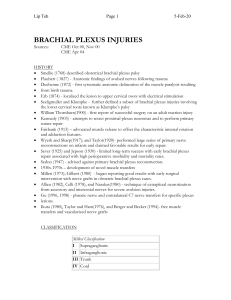 Brachial plexus injuries