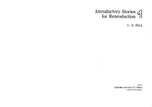 Introductory Stories for Reproduction 1