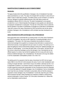 DAMAGES IN LIEU OF REINSTATEMENT IN ZIMBABWE