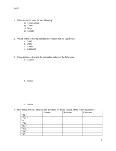 Unit 1 Worksheet (Intro to Chem)
