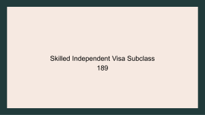Visa 189 |  Migration Agent Perth, WA