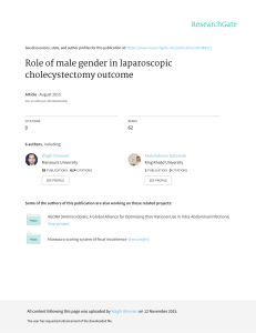 Role of male gender in laparoscopic cholecystectom