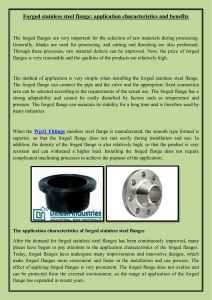 Forged stainless steel flange and application