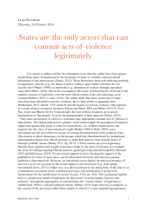 3.0) States are the only actors that can commit acts of violence legitimately.