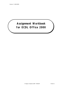 Assignment Workbook