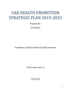 Health promotion plan