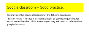 Google classroom – Good practice