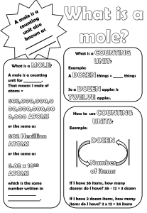Mole number Lesson Doodle notes 101