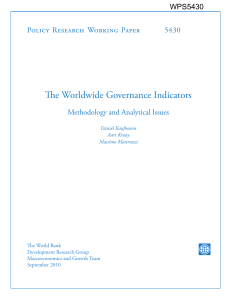 The Worldwide Governance Indicators