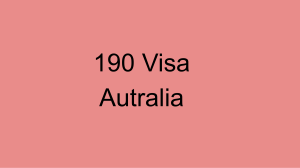 190 Visa |  Immigration Agent Perth, WA