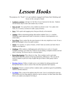 Lesson Hooks 