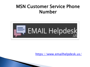 MSN Customer Service Phone Number