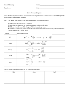Lewis Structure Diagrams Worksheet