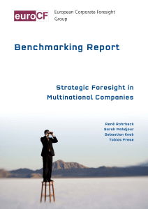 Rohrbeck et al 2009 Benchmarking Report Strategic Foresight