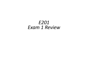 E201 Exam 1 Review