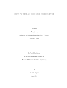 Active Pen Input in Android: Thesis on Input Framework