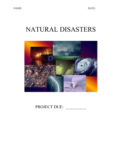 Natural Disaster Project KE-08-09