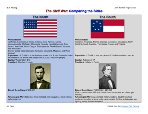 Civil War - Comparing the Sides