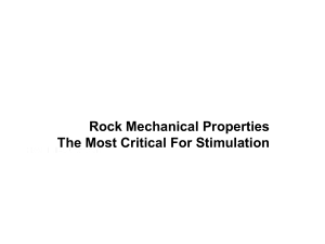 Rock Mechanical Properties1