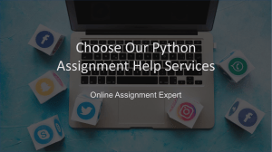 Choose Our Python Assignment Help Services In Australia