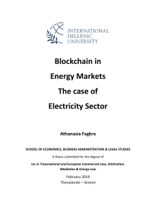 blockchain in energy markets