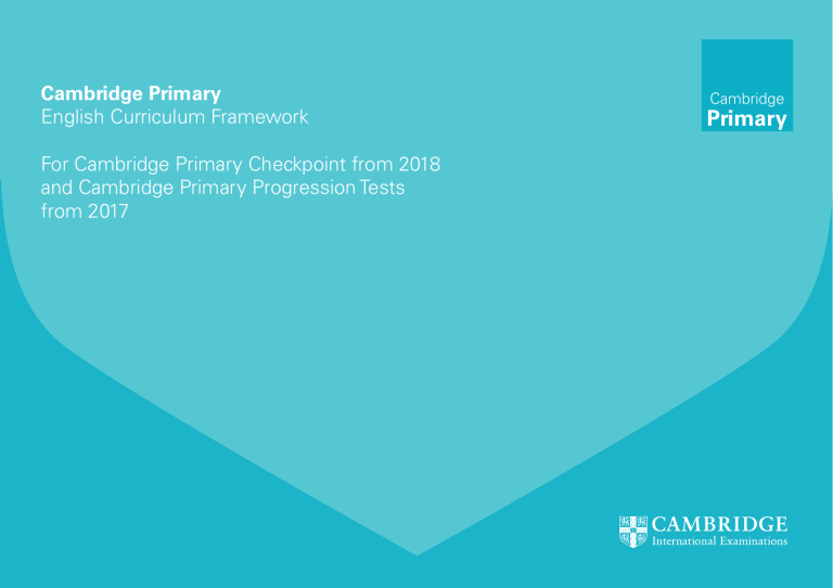 Cambridge Primary English Curriculum Framework