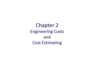 Engineering cost estimation module #3