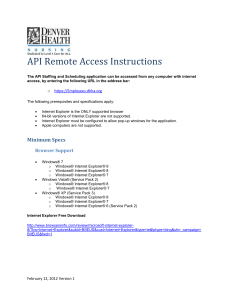 API Remote Access Instructions (Staff)