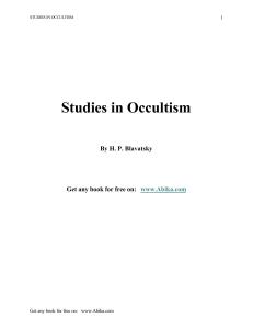 H.P. Blavatsky - Studies in Occultism