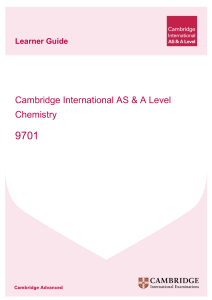 Chemistry 9701 Learner Guide