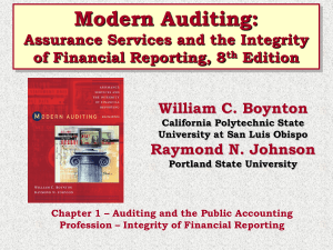 Chapter 1 Modern Auditing