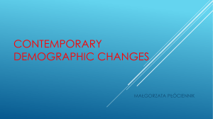 Contemprorary demographic changes Transition model