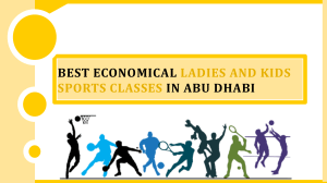Best Economical Ladies and Kids Sports Classes In Abu Dhabi